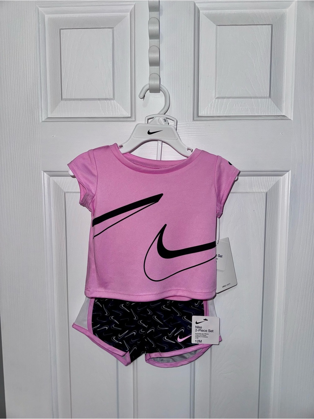 Nike Pink & Black Girls' 2-Piece Matching Set